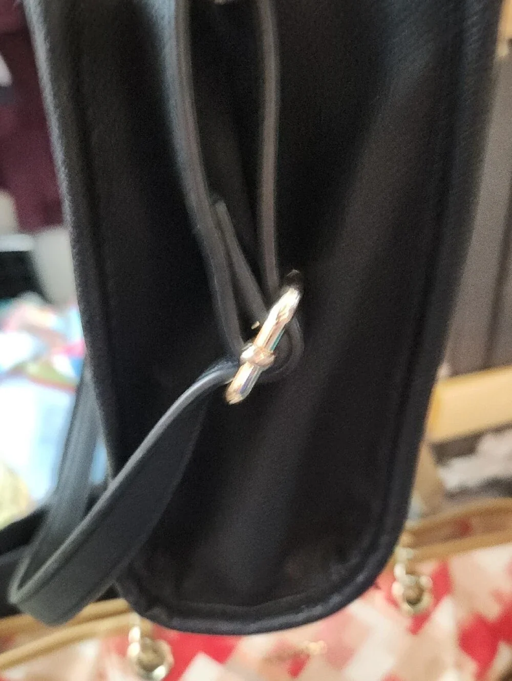 Tommy Hilfiger Black Crossbody Bag with White Stripe Detailing
